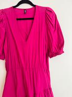Fuchsia roze jurk ruffle Shoeby viscose zomerjurk, Maat 38/40 (M), Verzenden, Zo goed als nieuw, Boven de knie
