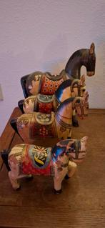 Vintage Houten Indiase Ghodi  Paardjes, Antiek en Kunst, Kunst | Beelden en Houtsnijwerken, Ophalen of Verzenden