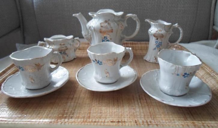 Oud porseleinen serviesje. Jaren '30, Verzamelen, Speelgoed, Gebruikt, Ophalen of Verzenden