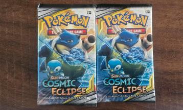 Pokémon Cosmic Eclipse Booster Packs - Verzegeld (2 stuks) beschikbaar voor biedingen