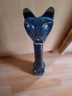 Zwarte sphinx kat beeld 60 cm, Verzamelen, Beelden en Beeldjes, Ophalen of Verzenden, Dier, Zo goed als nieuw