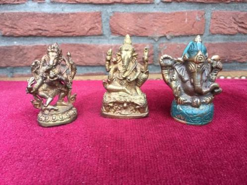 aziatica: 3 kleine Ganesha bronsjes, één koop, Antiek en Kunst, Kunst | Niet-Westerse kunst, Ophalen of Verzenden
