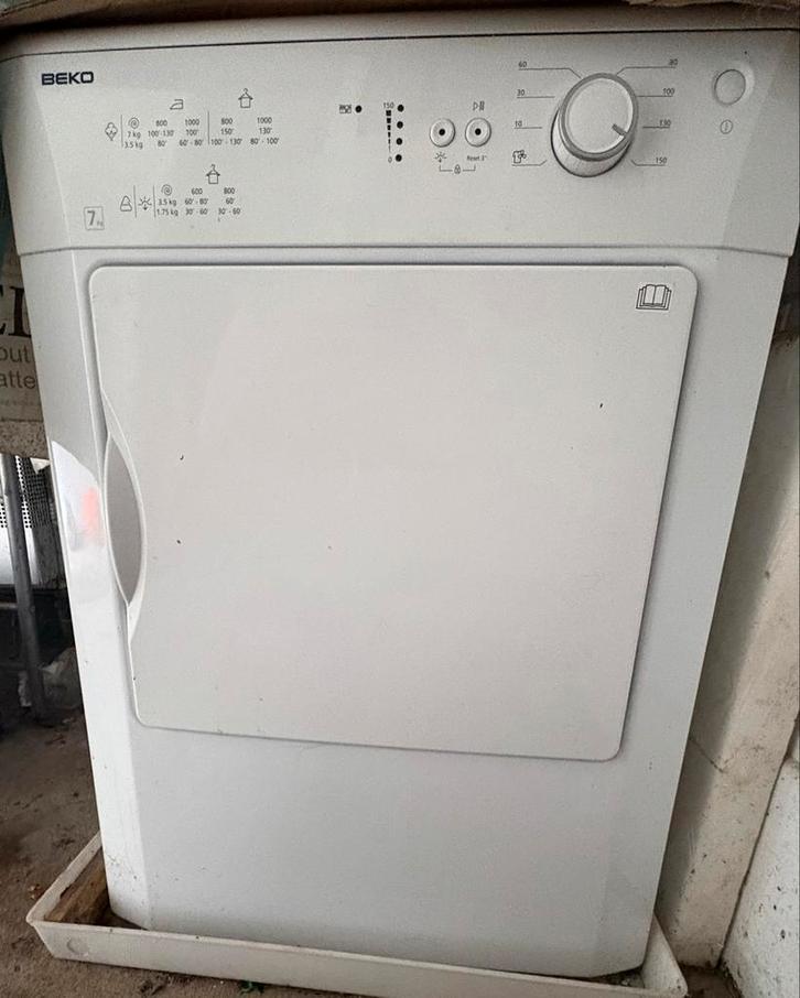 Beko wasdroger, Witgoed en Apparatuur, Wasdrogers, Zo goed als nieuw, Luchtafvoer, Voorlader, 6 tot 8 kg, 85 tot 90 cm, Anti-kreukfase
