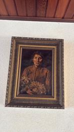 Antiek schilderij: Vrouw met poedel, Ophalen