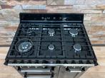 Luxe Fornuis Smeg 6 pits met 3 ovens zwart hoogglans 90 cm, Witgoed en Apparatuur, Fornuizen, Fornello Esperta, Grill, Ophalen of Verzenden