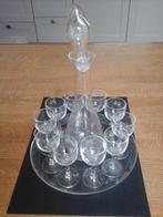 Antiek 12 delig likeurset, Antiek en Kunst, Antiek | Glas en Kristal, Ophalen of Verzenden