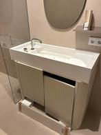 Piet Boon look badkamermeubel met solid surface wastafel, Huis en Inrichting, Badkamer | Badkamermeubels, Ophalen, 50 tot 100 cm