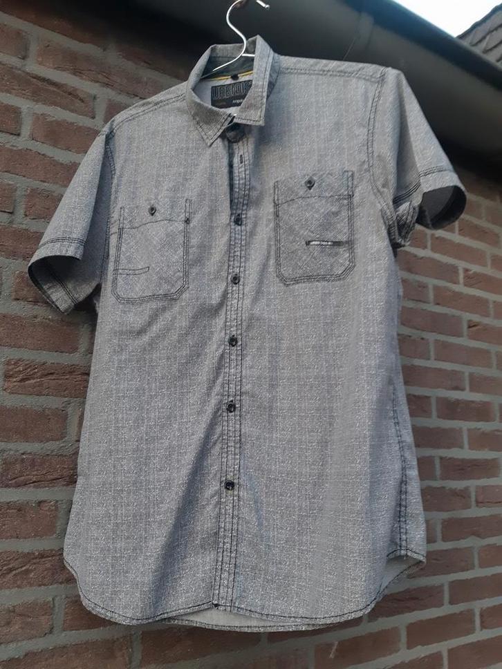 Jean Pascale maat L. Overhemd, Kleding | Heren, Overhemden, Zo goed als nieuw, Halswijdte 41/42 (L), Blauw, Ophalen of Verzenden
