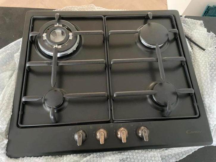 Nieuwe Candy CPGC64SQPGH inbouw gaskookplaat, Witgoed en Apparatuur, Kookplaten, Nieuw, Inbouw, Gas, 4 kookzones, Ophalen of Verzenden