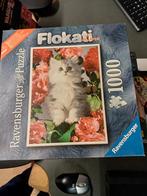 Ravensburger Flokati line puzzel met fluwelen poes, Hobby en Vrije tijd, Denksport en Puzzels, Ophalen, 500 t/m 1500 stukjes, Gebruikt
