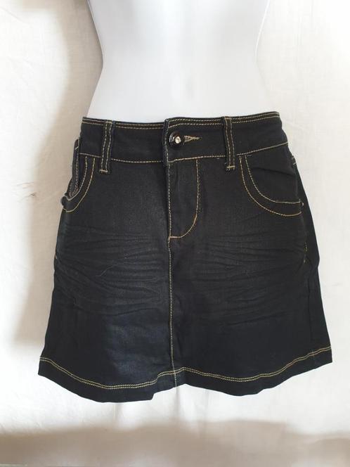 Stoere zwarte spijker minirok. mt L. Merk Fascinate, Kleding | Dames, Rokken, Zo goed als nieuw, Maat 42/44 (L), Zwart, Boven de knie