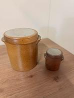 2 Aardewerk Bewaarpotten Grespot france, Antiek en Kunst, Antiek | Keramiek en Aardewerk, Ophalen of Verzenden