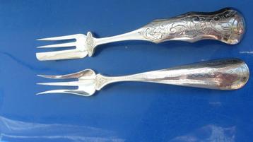 Zilveren en antieke Biedermeier  vorken