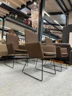 4 Nieuw Label van den Berg Donna Eetkamerstoel bruin leer, Huis en Inrichting, Stoelen, Bruin, ., Nieuw, Leer