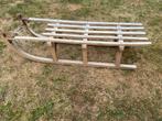 houten SLEE met metalen geleiders en een eigen rugleuning, Ophalen, Rugleuning, Gebruikt, Hout