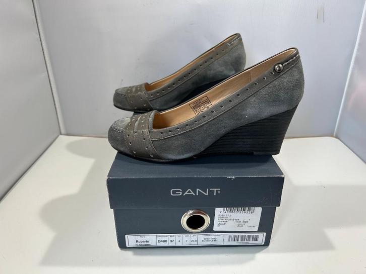 Gant, maat 37, charmante sleehak instappers in het grijs, Kleding | Dames, Schoenen, Zo goed als nieuw, Instappers, Grijs, Verzenden
