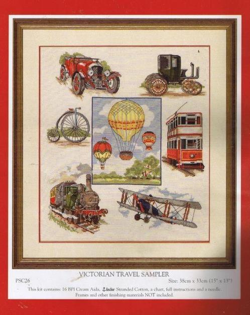 Borduurpakket Victorian Travel Sampler van Anchor, Hobby en Vrije tijd, Borduren en Borduurmachines, Nieuw, Borduurpakket, Ophalen of Verzenden