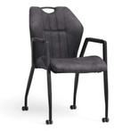 MX Sofa Eetkamerstoel Point | Antraciet | Microvezel stof, Ophalen, Nieuw