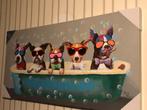 groot wanddecoratie v honden bull terrier schilderij, Huis en Inrichting, Woonaccessoires | Wanddecoraties, Ophalen, Nieuw