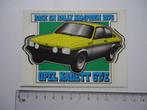 sticker OPEL 1976 Race rally Kampioen Kadett GT auto car, Verzamelen, Stickers, Verzenden