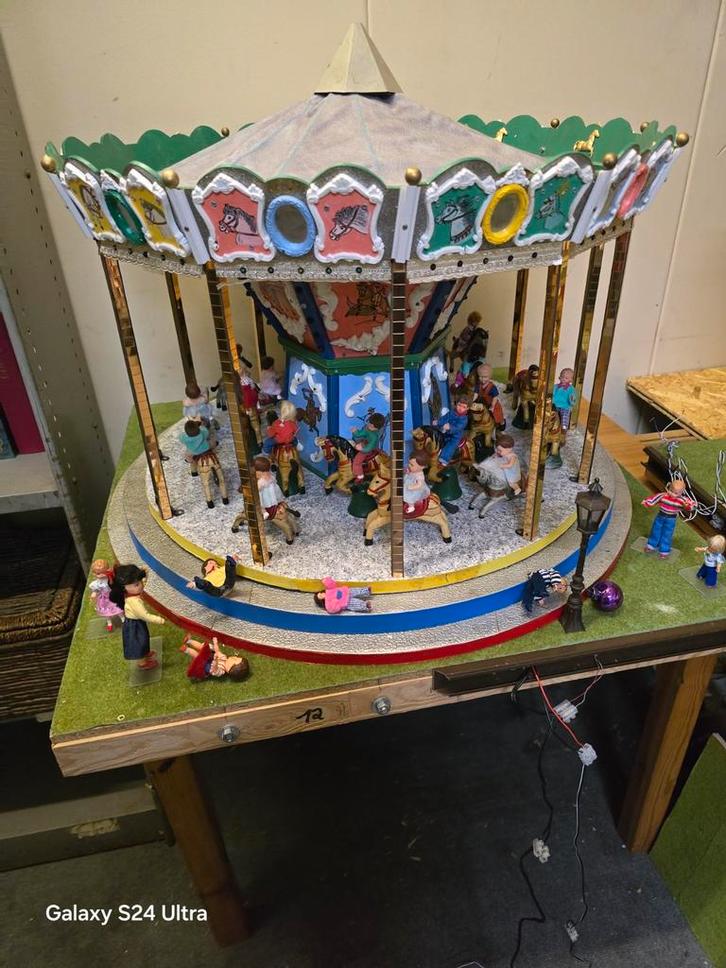 Carrousel ( Kermis Carrousel met paardjes ), Antiek en Kunst, Antiek | Speelgoed, Ophalen