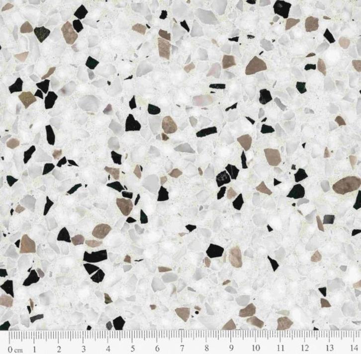 Terrazzo tegels Ecostone Oslo 40x40cm wit granito marmer, Doe-het-zelf en Verbouw, Tegels, Nieuw, Vloertegels, Marmer, 40 tot 60 cm