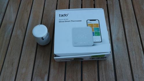 Tado starter kit V3+ incl. thermostaatknop, Doe-het-zelf en Verbouw, Thermostaten, Zo goed als nieuw, Slimme thermostaat, Ophalen of Verzenden