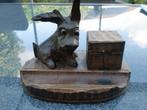 Bureauset hout Vintage Art Deco Schotse terrier (K), Antiek en Kunst, Ophalen of Verzenden