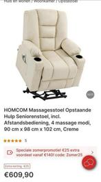 HOMCOM Massagestoel Opstaand Crème NİEUW İN DOOS, Huis en Inrichting, Fauteuils, Ophalen, Kunststof, Nieuw, A