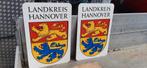 METAAL BORD HANNOVER LANDKREIS DUITSLAND, Ophalen of Verzenden, Zo goed als nieuw