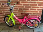Groen roze meisjes fiets 16 inch, Ophalen, Gebruikt, 16 tot 20 inch