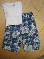 Vrolijke blauw witte zomerbroek met knoopsgatelastiek, met d, Ophalen of Verzenden, Gebruikt, Jongen