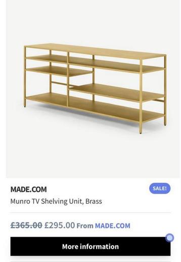 TV Meubel Goud merk Made beschikbaar voor biedingen