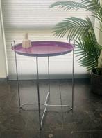 Paars design bijzettafeltje met dienblad – modern, Huis en Inrichting, Tafels | Bijzettafels, Minder dan 55 cm, Metaal of Aluminium