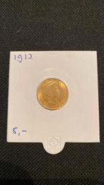 Wilhelmina 5 gulden 1912 0.900/3.048 fijn, Postzegels en Munten, Munten | Nederland, 5 gulden, Koningin Wilhelmina, Losse munt