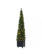 Kerstboom buiten 200led ,verrijdbare bak,kunststof,,Ø 55 cm, Ophalen, Zo goed als nieuw