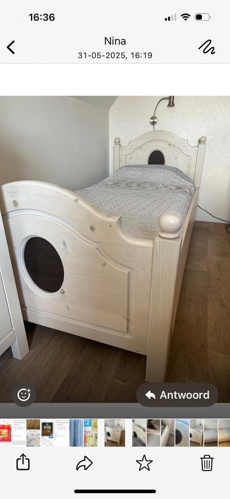 Mooi meidenbed meisjesbed 200 x 90 nachtkastje bodem matras, Huis en Inrichting, Slaapkamer | Bedden, Gebruikt, Eenpersoons, 90 cm