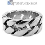 Rvs heren ring Bajan van edelstaal mannen sieraden, 20 of groter, Nieuw, Dame of Heer, Zilver
