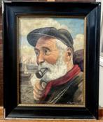 ~1930 Portret van een visserman, olieverf op doek, P Dankers, Ophalen of Verzenden
