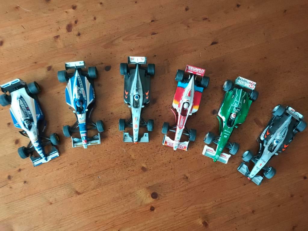 6 F1 1:18 modellen, Hobby en Vrije tijd, Modelauto's | 1:18, Ophalen, MiniChamps