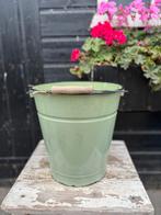 Groene emaille emmer, Ophalen of Verzenden