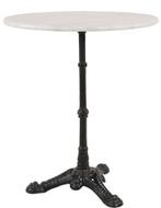 Bistrotafel met gietijzeren voet en 50 cm rond marmer blad, Info@edvonline.nl, Nieuw, Ophalen of Verzenden, Inductorstraat 9b Veenendaal