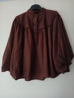 Prachtige unieke donkerbruine blouse,maat 40., Ophalen, Zo goed als nieuw, Maat 38/40 (M), Bruin