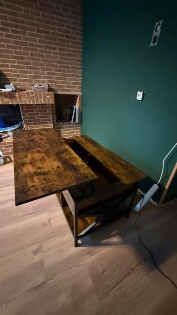 Salon tafel met lift-top functie – zo goed als nieuw beschikbaar voor biedingen
