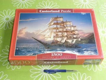 Nieuw in seal: Castorland puzzel - Sailing at sunset-1500 st beschikbaar voor biedingen