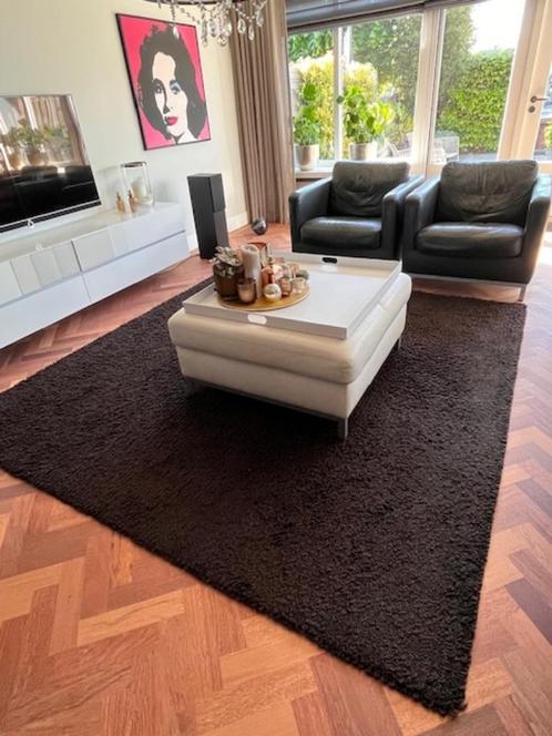 Donkerbruin wollen vloerkleed, Huis en Inrichting, Stoffering | Tapijten en Kleden, Gebruikt, 200 cm of meer, 200 cm of meer, Vierkant
