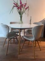 Beige eettafel stoelen 4 stuks Leen Bakker, Ophalen, Gebruikt, Overige kleuren