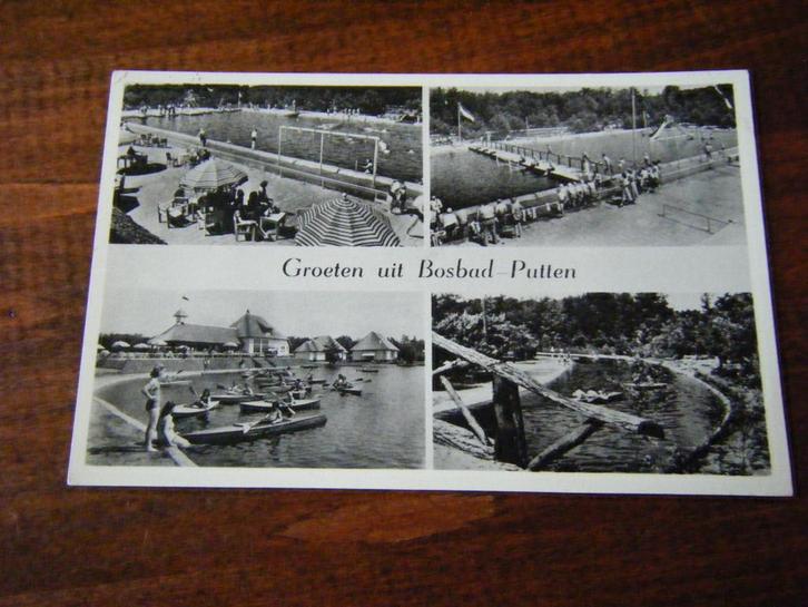 S36 - Putten - Zwembad / Bosbad - Mooi/Oud 4, Verzamelen, Ansichtkaarten | Nederland, Gelderland, 1940 tot 1960, Ophalen of Verzenden
