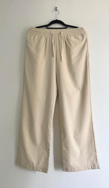 Linen Wide-Leg Pants – Size L, Relaxed Fit beschikbaar voor biedingen
