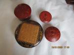 Houten lakdozen chinees of uit indonesia 4 stuks, Ophalen of Verzenden, Gebruikt, Hout, Overige typen